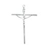 Crucifixo de Parede em Metal com Modelo Estilizado Prata - 18,5cm