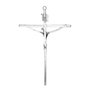 Crucifixo de Parede em Metal com Modelo Estilizado Prata - 25cm