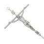 Crucifixo de Parede - Metal - Prata - 24cm