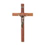 Crucifixo de Parede Redondo em Madeira de Demolição - 19cm
