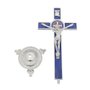 Crucifixo de mesa São Bento - Azul 21cm