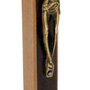 Crucifixo de São Bento em Mdf - Tabaco 18cm