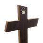 Crucifixo de São Bento em MDF - tabaco 20cm
