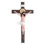 Crucifixo em resina com medalha de São Bento - 25,5cm