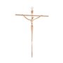 Crucifixo Estilizado de Parede Quadrado - Metal - 28cm - Cobre