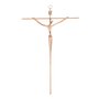 Crucifixo Estilizado de Parede Redondo - Metal - Cobre - 28cm
