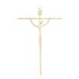 Crucifixo Estilizado de Parede Redondo - Metal - Dourado - 20cm