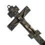 Crucifixo Trabalhado em Metal Ouro Envelhecido 17,5cm