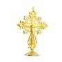 Crucifixo de Mesa com Strass - Dourado 14,5cm
