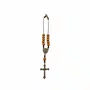 Dezena para Carro São Miguel Madeira Marrom Claro 10mm e Cruz
