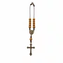 Dezena para Carro São Miguel Madeira Marrom Claro 10mm e Cruz