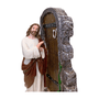 Imagem de Jesus Batendo à Porta em Resina Colorida - 21cm