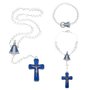 Kit de Nossa Senhora Aparecida com Terço, Dezena e Pulseira - Translúcido