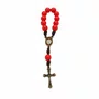 Kit Dezena Divino Espirito Santo Pérola Vermelha 8mm 6un
