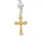 Kit Dezena Nossa Senhora Aparecida Pérola Abs Branca 8mm 6un