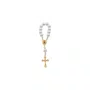 Kit Dezena Nossa Senhora Aparecida Pérola Abs Branca 8mm 6un