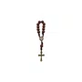 Kit Dezena Nossa Senhora da Conceição Pérola Marrom 8mm 6un