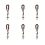 Kit Dezena Nossa Senhora da Conceição Pérola Marrom 8mm 6un