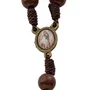 Kit Dezena Nossa Senhora da Conceição Pérola Marrom 8mm 6un