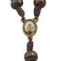 Kit Dezena Nossa Senhora do Carmo Madeira Marrom Escuro 8mm 6un