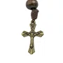 Kit Dezena Nossa Senhora do Carmo Madeira Marrom Escuro 8mm 6un