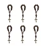 Kit Dezena São Bento Madeira Marrom Escuro 8mm 6un