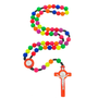 Kit Terço de Nossa Senhora Aparecida Colorido com Contas Lisas - 12Un