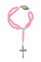 Kit Terço de Pulso de Nossa Senhora de La Salette Pérola Rosa 3un