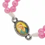 Kit Terço de Pulso de Nossa Senhora de La Salette Pérola Rosa 3un