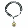 Kit Terço de Pulso de Nossa Senhora Aparecida e Contas Cristal Preto - 2Un