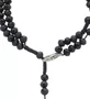 Kit Terço de Pulso de São Miguel Arcanjo com Contas Cristal Preto - 2Un