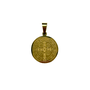 Medalha de São Bento Gravada a Laser em Inox Dourado - Tam P