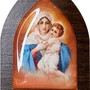 Mini Capela da Mãe Rainha de Schoenstatt em MDF - Marrom Escuro