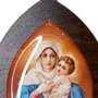 Mini Capela da Mãe Rainha de Schoenstatt em MDF - Marrom Escuro