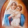 Mini Capela da Mãe Rainha de Schoenstatt em MDF - Marrom Escuro