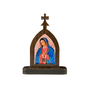 Mini Capela de Nossa Senhora de Guadalupe em MDF - Marrom Escuro