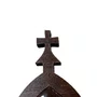 Mini Capela de São Miguel Arcanjo em MDF - Marrom Escuro