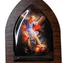 Mini Capela de São Miguel Arcanjo em MDF - Marrom Escuro