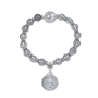 Pulseira com Medalhas e Pingente da Medalha de São Bento em Metal