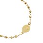 Pulseira da Medalha de São Bento com Contas em Inox - Dourado
