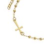 Pulseira da Medalha de São Bento com Contas em Inox - Dourado