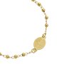 Pulseira da Medalha de São Bento com Contas em Inox - Dourado