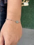 Pulseira da Medalha de São Bento com Contas em Inox - Prata