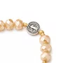 Pulseira de Cristal com Passante Níquel São Bento Doce de Leite