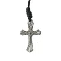 Pulseira São Carlo Acutis de Cristal Preto com Cruz e Medalha Resinada - 8mm
