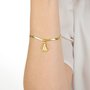 Pulseira de Nossa Senhora Aparecida com Pingente Vazado em Inox - Dourado