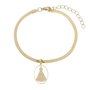 Pulseira de Nossa Senhora Aparecida com Pingente Vazado em Inox - Dourado