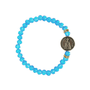 Kit Pulseira de Nossa Senhroa Aparecida Azul com Detalhes em Strass - 3Un