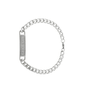 Pulseira Masculina de Jesus Gravada a Laser em Inox - Prata