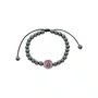 Pulseira Regulável Resinada Nossa Senhora de Guadalupe Hematita 6mm